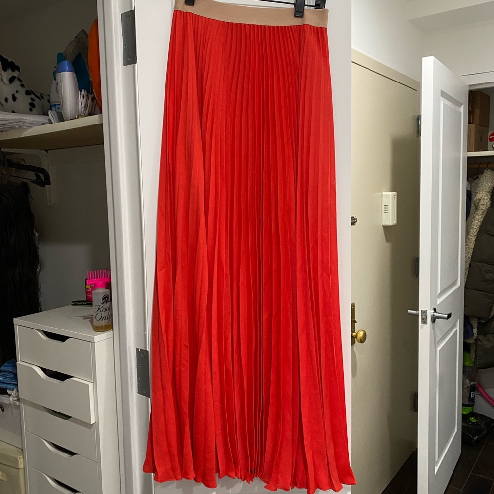 Neon Orange Maxi Skirt BCBG